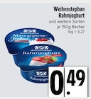 Rahmjoghurt Erdbeere im EDEKA Prospekt Rahmjoghurt Erdbeere von Weihenstephan im aktuellen EDEKA Prospekt für 0,49 €