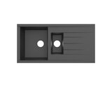 Evier résine, rectangulaire 1,5 bacs noir encastré ISING BOWL - 110x50x21 cm - Cooke and Lewis en promo chez Brico Dépôt Boulogne-Billancourt à 119,00 €