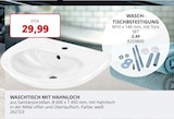 Waschtisch mit Hahnloch Angebote bei PROFI Wesch Mühlhausen für 29,99 €