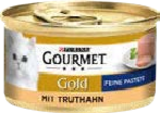 Gold Katzennahrung mit Rind Angebote von Gourmet bei Globus-Baumarkt Hamburg für 0,49 €