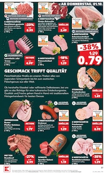 Rindfleisch im Kaufland Prospekt "Hier bin ich richtig" mit 84 Seiten (Augsburg)