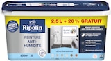 Peinture Peinture(d) Ripolin anti-humidité blanc satin 2,5L + 20% gratuit - Ripolin dans le catalogue Castorama