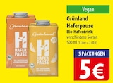 Bio Haferdrink + Frühstückssaft oder Bio Haferdrink + Apfel & Mango Angebote von Grünland bei famila Nordost Elmshorn für 5,00 €