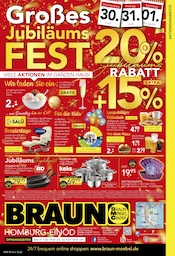 Eis im BRAUN Möbel-Center Prospekt in Pirmasens Aktueller BRAUN Möbel-Center Prospekt mit Eis, "Großes Jubiläumsfest", Seite 12