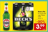 Aktuelle Becks Angebote bei Netto Marken-Discount in Krefeld Aktuelles Pils Angebot bei Netto Marken-Discount in Krefeld ab 3,99 €