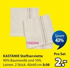 KASTANIE Stoffserviette von  im aktuellen JYSK Prospekt für 2,00 €