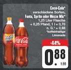 Coca-Cola, Fanta, Sprite oder Mezzo Mix Angebote von Coca-Cola bei EDEKA Würzburg für 0,88 €