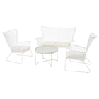 4er-Sitzgruppe/außen weiß/Kuddarna beige von HÖGSTEN im aktuellen IKEA Prospekt