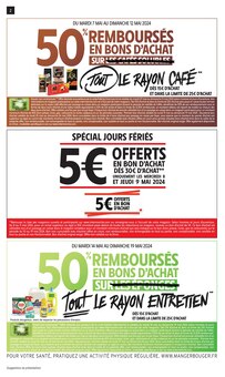 Prospectus Intermarché de la semaine "50% REMBOURSÉS EN BONS D'ACHAT SUR TOUT LE RAYON CAFÉ" avec 2 pages, valide du 07/05/2024 au 20/05/2024 pour Rennes et alentours