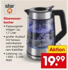 Glaswasserkocher von star im aktuellen Netto Marken-Discount Prospekt für 19,99 €