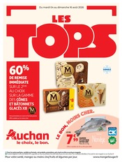 Prospectus Supermarchés Auchan Hypermarché en cours à Haisnes et alentours, "LES TOPS", 42 pages, 04/08/2026 - 16/08/2026 Catalogue Supermarchés Auchan Hypermarché en cours à Haisnes et alentours, "LES TOPS", 42 pages, 04/08/2026 - 16/08/2026