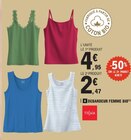 Débardeur Femme Bio - TISSAIA à 2,47 € dans le catalogue E.Leclerc