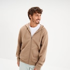 Sweat zippé molleton à capuche taupe homme - La Halle à Amiens Sweat zippé molleton à capuche taupe homme en promo chez La Halle Amiens à 13,99 €