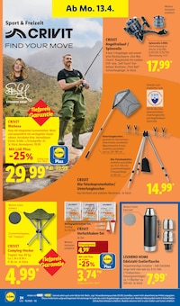 Camping Angebot im Lidl Prospekt, gültig von 13.04.2026 bis 18.04.2026 Camping Angebot im aktuellen Lidl Prospekt auf Seite 42