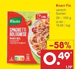 Fix Spaghetti Bolognese bei Netto Marken-Discount im Schwabach Prospekt für 0,49 €