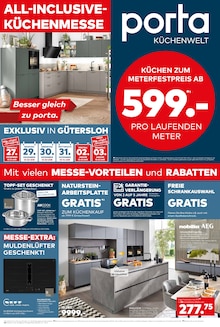 Küche im porta Möbel Prospekt "ALL-INCUSIVE-KÜCHENMESSE" mit 2 Seiten (Paderborn)