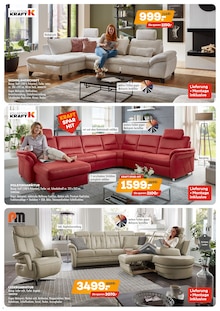 Sitzmöbel im Möbel Kraft Prospekt "WOHNTRENDS" mit 20 Seiten (Lübeck)