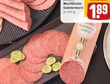 Westfälische Sommerwurst Angebote von Reinert bei REWE Dorsten für 1,89 €