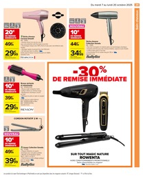 Prix et réduction Sèche-Cheveux dans le prospectus Carrefour en cours Offre Sèche-Cheveux dans le catalogue Carrefour du moment à la page 31