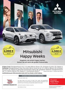 Aktueller Mitsubishi Prospekt (Visselhövede, 1 Seite zum blättern Mitsubishi Prospekt Mitsubishi Happy Weeks mit 1 Seite