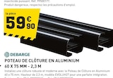 Promo Poteau de clôture en aluminium 60 x 75 mm - 2,3 m à 59,90 € dans le catalogue Tout Faire à Charny