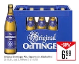 Original Oettinger Pils, Export oder Alkoholfrei Angebote von Oettinger bei Marktkauf Leonberg für 6,99 €