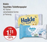 feuchtes Toilettenpapier von Hakle im aktuellen V-Markt Prospekt für 1,11 €