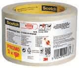 Lot de 3 rubans de masquage - Scotch en promo chez Hyper U Aix-les-Bains à 5,49 €