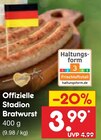 Aktuelle Bratwurst Angebote bei Netto Marken-Discount in Bremen Aktuelles Offizielle Stadion Bratwurst Angebot bei Netto Marken-Discount in Bremen ab 3,99 €