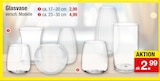 Glasvase ca. 17–20 cm für 2,99 € bei Zimmermann im Angebot Glasvase ca. 17–20 cm im aktuellen Zimmermann Prospekt