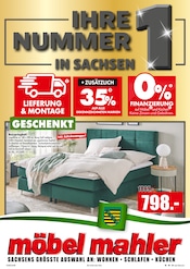 Aktueller Möbel Mahler Siebenlehn Prospekt mit Schlafzimmer, "IHRE NR.1 IN SACHSEN", Seite 1