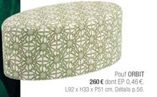 Pouf orbit - Monsieur Meuble à Paris Pouf orbit en promo chez Monsieur Meuble Paris à 260,00 €