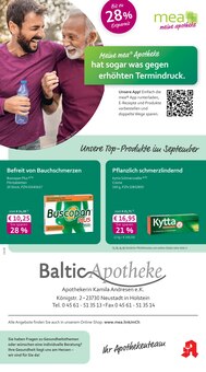 mea - meine apotheke Prospekt der KW 36 "Unsere September-Angebote" Aktueller mea - meine apotheke Prospekt "Unsere September-Angebote" Seite 1 von 4 Seiten