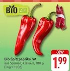 Bio Spitzpaprika rot Angebote von BIO bei E center St. Ingbert für 1,99 €