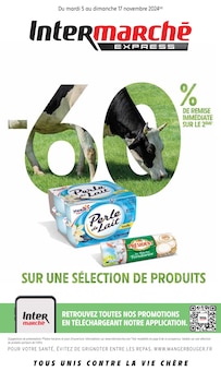 Prospectus Intermarché en cours, "-60% DE REMISE IMMÉDIATE SUR LE 2ÈME SUR UNE SÉLECTION DE PRODUITS", page 1 sur 20