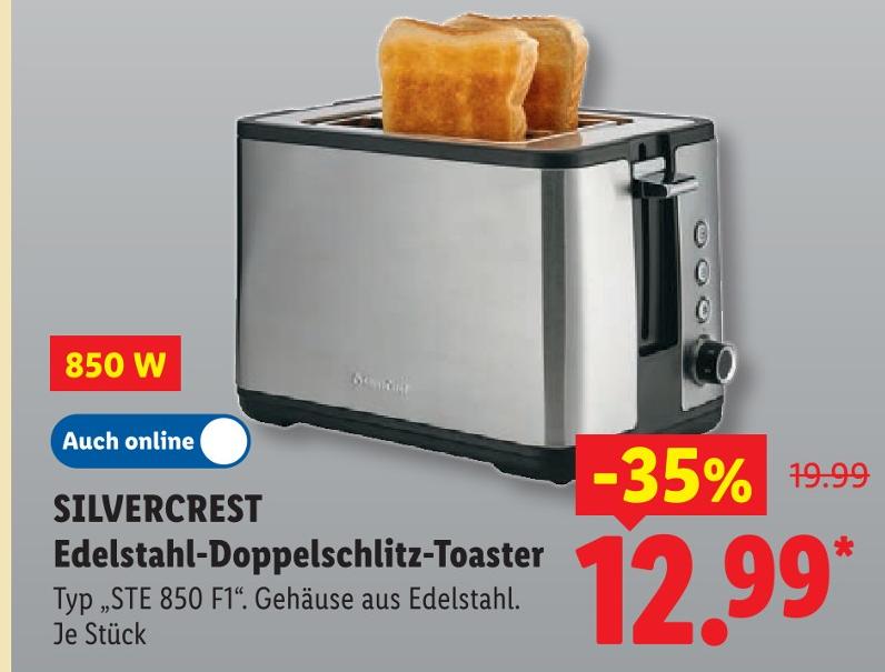 Edelstahl-Doppelschlitz-Toaster