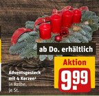 Adventsgesteck mit 4 Kerzen Angebote bei REWE Weiden für 9,99 €