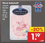 Aktuelles Wurst Aufschnitt Angebot bei Netto Marken-Discount in Oldenburg ab 1,19 €