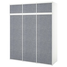 Kleiderschrank mit 6 Schiebetüren weiß Larkollen/dunkelgrau von PLATSA für 654,00 € bei IKEA im Angebot Kleiderschrank mit 6 Schiebetüren weiß Larkollen/dunkelgrau von PLATSA im aktuellen IKEA Prospekt