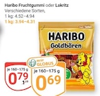 Fruchtgummi oder Lakritz im Angebot bei GLOBUS in Brühl Fruchtgummi oder Lakritz Angebote von Haribo bei GLOBUS Brühl für 0,79 €