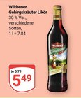 Gebirgskräuter Likör im Angebot bei GLOBUS in Hoyerswerda Gebirgskräuter Likör Angebote von Wilthener bei GLOBUS Hoyerswerda für 5,49 €