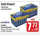 Longlife Power Batterien Mignon AA Angebot in Rot am See Longlife Power Batterien Mignon AA im aktuellen Prospekt bei EDEKA in Rot am See