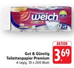 Toilettenpapier Premium Angebote von Gut & Günstig bei E center Trier für 3,69 €