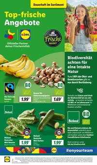 Bio Bananen im Lidl Prospekt "LIDL LOHNT SICH" mit 59 Seiten (Wuppertal)