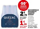 Eau minérale naturelle gazeuse - Quézac - Super U à Bourges Eau minérale naturelle gazeuse - Quézac en promo chez Super U Bourges à 1,35 €