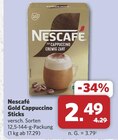 Gold Cappuccino Sticks Angebote von Nescafé bei combi Dülmen für 2,49 €