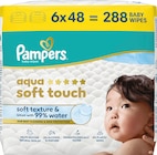 Feuchttücher aqua soft touch (6x48 St) von Pampers im aktuellen dm-drogerie markt Prospekt für 11,75 €