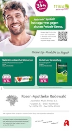 mea - meine apotheke Apotheken Prospekt der aktuellen Woche mit 4 Seiten, gültig von 01.08.2026 bis 31.08.2026, in Rodewald und Umgebung Aktueller mea - meine apotheke Apotheken Prospekt in Rodewald und Umgebung, "Unsere August-Angebote" mit 4 Seiten, 01.08.2026 - 31.08.2026