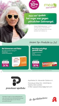 mea - meine apotheke Prospekt Unsere Juli-Angebote mit 4 Seiten