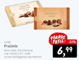 Pralinés von Lindt im aktuellen Konsum Prospekt für 6,99 €